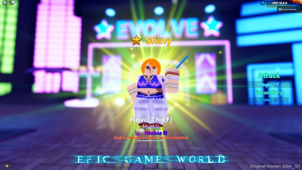 Picture of: Navi New Money Unit Evo and Showcase Anime Adventures Roblox